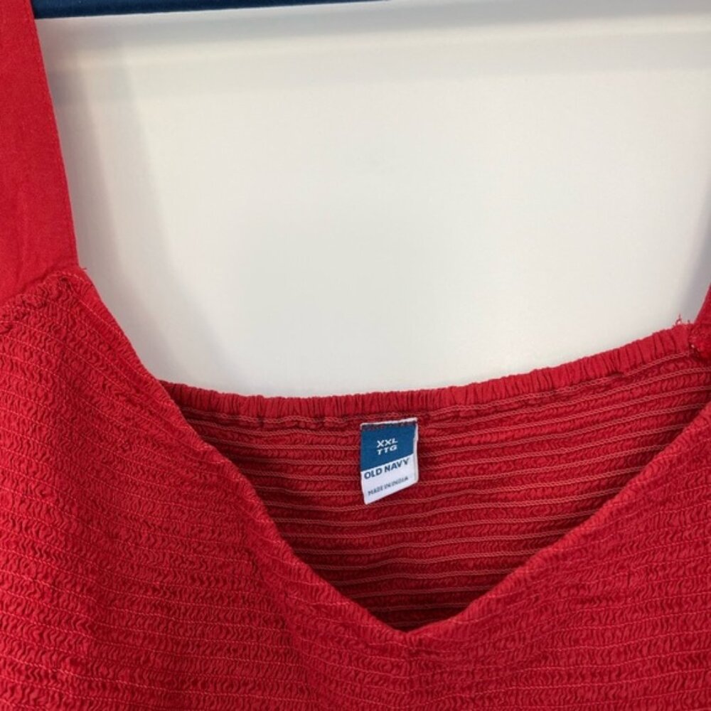 Old Navy - Fitted Smocked Flutter-Sleeve Cutwork Top - Picture 3 of 6